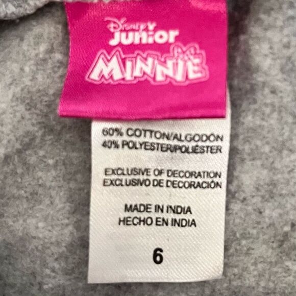 Disney Junior Minnie Mouse Hoodie Sz 6 EUC - Picture 3 of 4